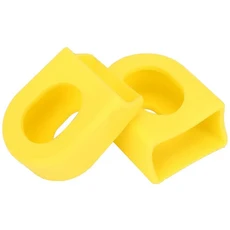 자전거 체인링 HASSNS MTB 크랭크 프로텍터 통합 크랭크셋 암 자전거 양초 Pe 프로텍터 산악 커넥팅 로드 실리콘 슬리브, 05 a pair of yellow, 1개