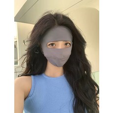 冰絲防曬面罩女夏薄款防紫外線全臉護眼角面罩涼感透氣開車臉基尼