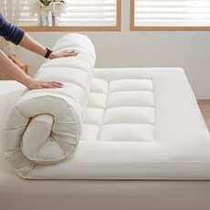 Mosashoe 사계절 침대 토퍼 푹신한 매트리스 요매트, 화이트