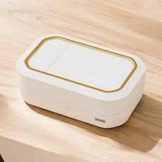 秒出 隱眼清洗機 台灣公司現貨 隱眼清洗 洗隱形眼鏡 美瞳清洗盒, 1個, 白色【送充電線+清洗倉+夾子+吸盤】