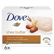 도브 시어버터바 비누, 90g, 6개입
