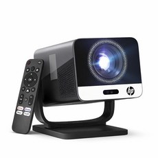 미국출고 평점4.5+ 225917 HP MC475 공식 라이선스 앱 네이티브 1080P 풀 HD 미니 프로젝터 Wi-Fi 및 블루투스 포함 휴대용 프로젝터 4K 지원 자동