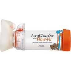 에어로챔버 천식 스페이서 (정식수입제품) AeroChamber Plus Flow-vu Spacer, 옵션2) 에어로챔버(소아마스크S형), 1개, 에어로챔버(소아마스크S형)