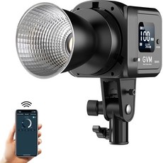 GVM 80W 비디오 조명 보웬 마운트로 촬영용 연속 2700~750K 44100Lux/0.5m 스튜디오 APP CRI 97+ 바이컬러 8 장면 조명 지원 AC 어댑터 및, 5600K, 1개