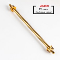 12mm 오토바이 스윙암 프론트 액슬 키트 304 스테인리스 스틸 골드 티타늄 - 30mm 육각 헤드 및 씰 포함 전기 자전거 모페드 커스텀 B용, [07] golden 280mm