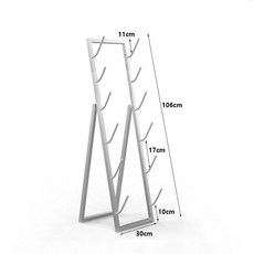 롱보드 보관대 이동식 철제 스케이트 데크 4단 스노우, 银色6层（长30高106CM）, 실버6칸길이 30높이106CM, 1개