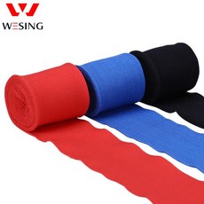 Wesing 면 복싱 핸드랩 킥복싱 체육관 스포츠 지원 피트니스 핸드랩 보호, 04 빨간색, 02 4.5m