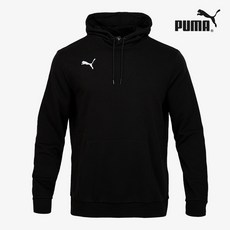 푸마 PUMA 팀골 23 남녀공용 데일리 검정 후드티 490716