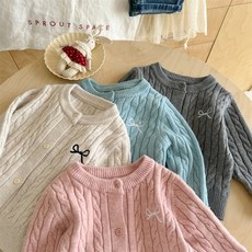 嘟嘟家女童外套，純色秋裝森系針織開衫，春秋款兒童時尚毛衣外套，柔軟舒適，簡約百搭