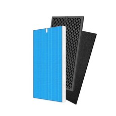 Panasonic國際牌空氣清淨機適用濾網：F-PXM35W F-PXF35W F-VXF35W F-PXF35X F-PMF35X HEPA活性碳濾網組合 高效過濾PM2.5及異味, 1套, F-ZXMP35W + F-ZXFD35W