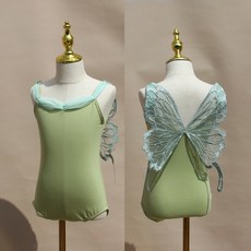 DIU 蝴蝶仙子兒童舞蹈練功服女孩啟蒙芭蕾中國舞蓬蓬裙夏季吊帶體操服