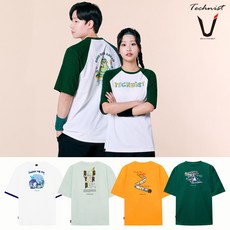 테크니스트 배드민턴 티셔츠 반팔 상의 코튼라이크 오버핏