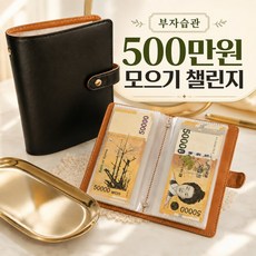 린세크 부자습관 현금바인더 500만원 저축챌린지 다이어리, 1개, 클래식 블랙