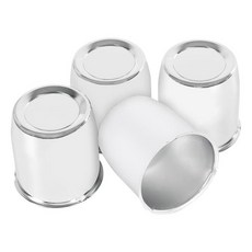 4피스 8.3cm(3.25x2.54cm) 트레일러 휠 센터 캡 8.3cm(3.25x2.54cm) 센터 보어 트럭 SUV RV 휠 림 트레일러 탄소강 푸시 스루 허브 커버 크롬, 3.27" Center Hole, 3.54" Heigh