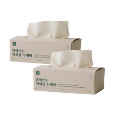 단순생활 뽑아쓰는 일회용 수세미 국내생산, 2개, 50개입, 베이지