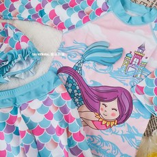 SHINYWAWA 女童美人魚泳裝 兒童泳衣 可愛造型 舒適親膚 速乾材質