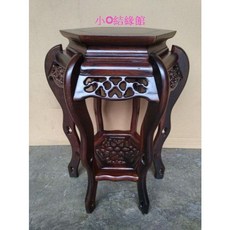 小o結緣館雞翅木仿古六腳花架/令旗座/藝品架 穩固耐用 古典優雅 適用於各種居家風格, 矮款60CM, 3