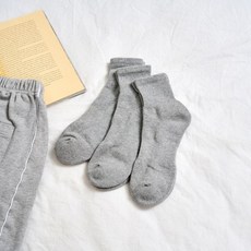 [모던하우스] 남성 이중파일 스포츠 양말 3족 세트 그레이 320014