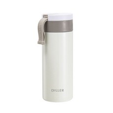 딜러 휴대용 핸디 보온텀블러 MLH8765, 화이트, 450ml
