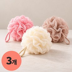 바엘노 부드러운 풍성한 고밀도 샤워볼, 혼합색상, 3개, 1개입