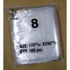 榮展五金 8號夾鏈袋 - 夾鏈式密封袋 PE材質, 8號袋(1包100入), 1個, 100個裝, 大 (L)