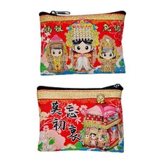 Q版媽祖庇佑零錢包 白沙屯媽 山邊媽 爐主媽 拉鍊收納包 平安祈福 結緣送禮【聚寶小舖】