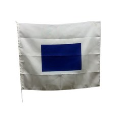 국제 신호기 S 75x90cm 코드 기 S 보트 기 Code flag 직물 폴리에스터, 1개, BLUE+WHITE
