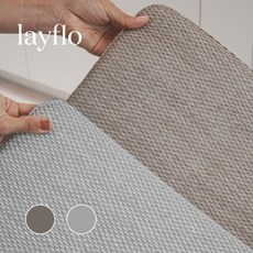 레이플로 두꺼운 주방매트 대형 주방발매트, 베이지, 1개