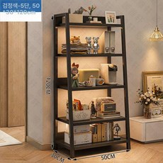 벽 선반 수납장 장난감 책 보관 진열장 소품 선반장 장식장 벽선반 인테리어, 1단, 검정색 50x30x120 5층