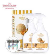 【GBPH好寶貝】ALL IN ONE法國香氛除臭防護噴霧500mlx2瓶(九款香味) 贈寵物毛梳乙支, 1個, 哈密瓜旋律