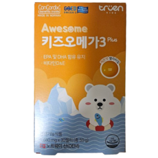 Awesome 어썸 키즈오메가3 PLUS 30젤리 어린이영양제, 30정, 1개