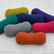 국산 피그먼트 땅콩베개 라운드 순면 분쇄 라텍스 경추베개 효도선물, 1개, 그린