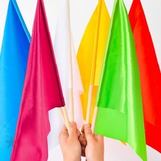 대형 컬러 응원 깃발 매스게임 체육대회 운동회 행사 단체 응원 도구 청백, 1개, 옐로우