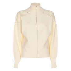 트윈셋 레이스 패널 지퍼 프런트 가디건