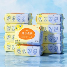 畫柔 嬰兒手口濕巾 加厚款 20抽, 1個, 4包[180*140mm]