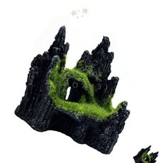 신비로운 암석 산 형태 은신처 장식 수조 바닥 레이아웃 관상어 휴식 공간, 1개