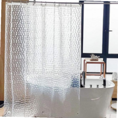 샤워커튼 욕실 방수커튼 반투명 커튼 욕실커튼 고정고리포함 JD-78, 1개