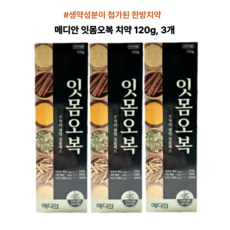 생약성분이 첨가된 한방치약 메디안 잇몸오복 치약, 3개, 120g