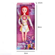 틴다샵 헌트릭스인형 케이팝데몬헌터스 케데헌 굿즈, 박스 포장, 1개, 11인치 무기 포함 화이트 헤어 미라