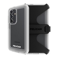 Pelican 보이저 - 삼성 갤럭시 S24 케이스 [6.2인치] [18피트 MIL-STD 낙하 보호] [무선 충전] S24용 견고한 폰 벨트 클립 홀스터 스탠드 포함 황변 방, Samsung Galaxy S24, 투명
