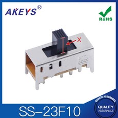 SS 23F10 2PT3 토글 스위치 3 기어 4 고정 핀 8 수직 전원 커넥터, X-6mm