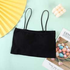 無鋼圈美背吊帶內衣 可拆卸胸墊 柔軟透氣打底抹胸