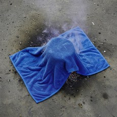 안전닷컴 방염 타올 화재 대비 안전용품 초기화재진압 수건 비상 대피 생존용품, 블루, 1개