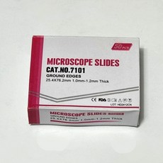 슬라이드 글라스 50매(cs) 일반용 Plain Microscope slide 7101