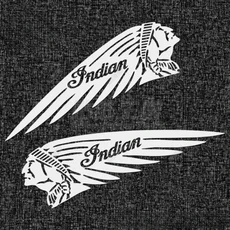 [호환] 멋진 오토바이 연료 탱크 데칼에 대 한 2PCS 왼쪽 오른쪽 인도 패턴 스티커 방수 로고 헬멧 데 칼, 01 하얀색