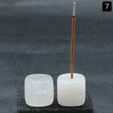 천연 마노 스톤 향 거치대 스퀘어 와이어 패턴 돌 공예 작은 장식품 1 개, [18] G