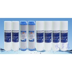 台灣製造三道式一年份濾心，適用RO前置過濾／三胞胎（8支組合），隨貨發票, 1個, (圖一) UDF101組合