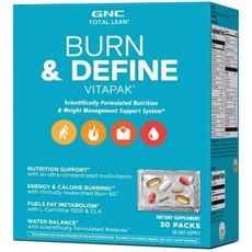 지엔씨 토탈 린 번 앤 디파인 비타팩 멀티비타민 (1포 7정) 30포 GNC Total Lean Burn Define VitaPak, 1개