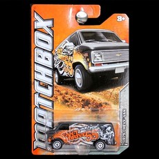 [4] 2012 Matchbox Highway 시리즈 1975 쉐보레 밴 블랙 #81 of 120