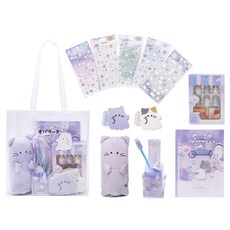 幽幽家族 大禮包 禮品肩背袋組合 福袋 日系 全新IP 掛飾 吊飾 筆袋 筆記本 禮物收納盒 手機背夾 禮物 可愛, 1個, A款
